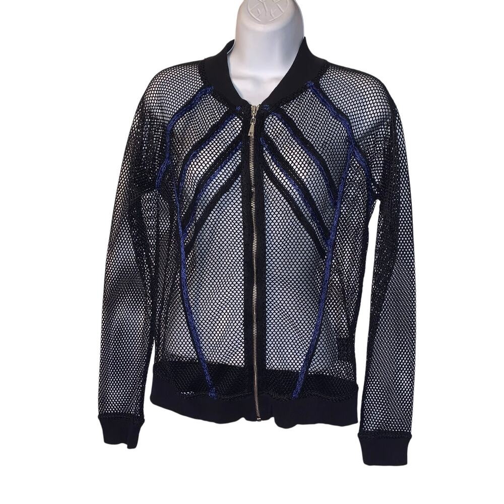 Guess Blackand Blue Mesh Jacket size small